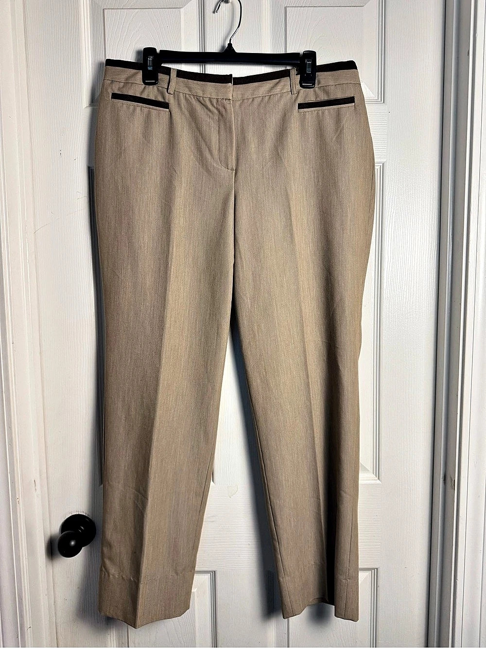 Larry Levine Straight Leg Pants in Brown Size 14